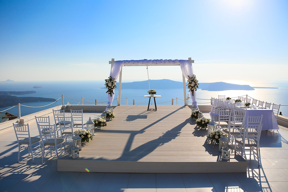 caldera wedding venue santorini