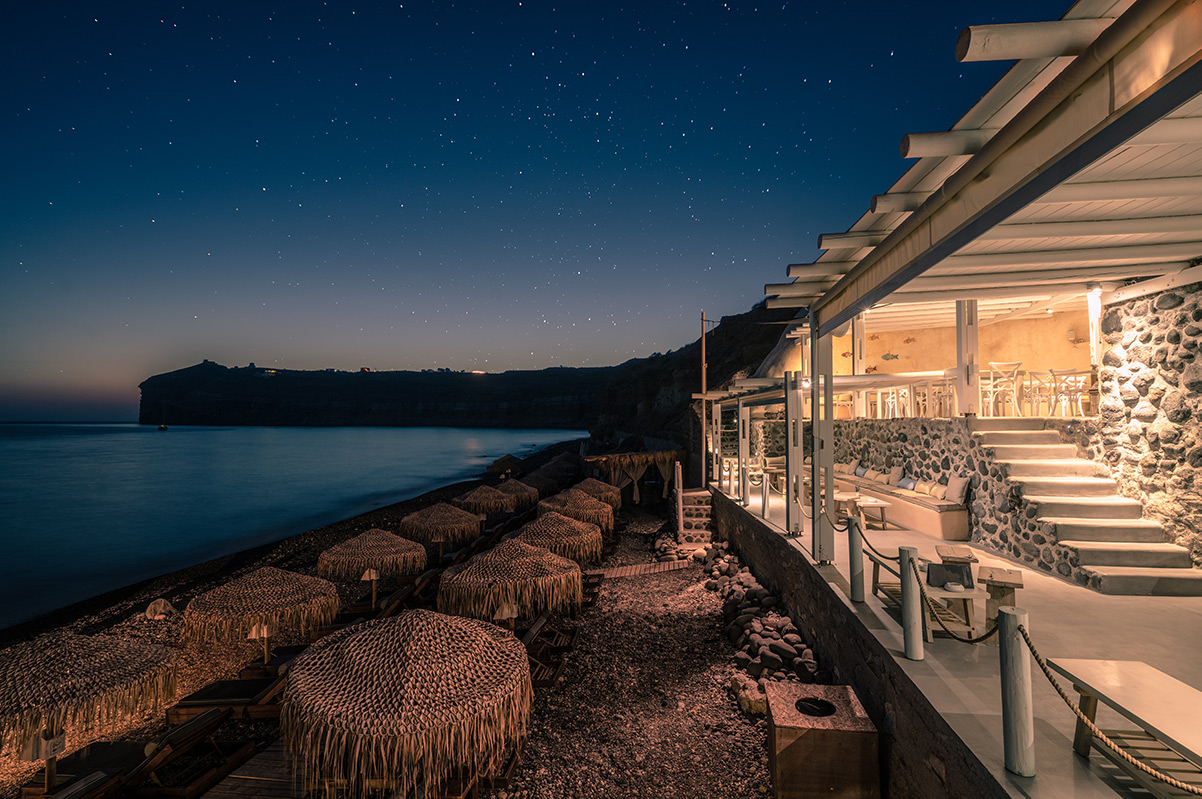 wedding celebration beach on santorini