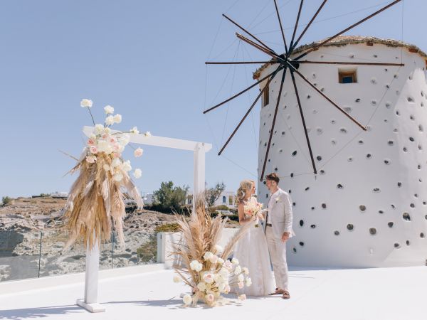 Delightful Romantic Elopement on Santorini